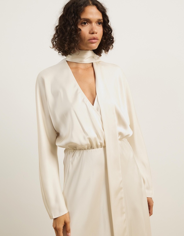 Atmos&Here - Priya Scarf Satin Midi Dress