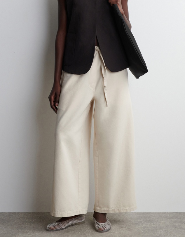 COS - Cropped Denim Wide-Leg Trousers