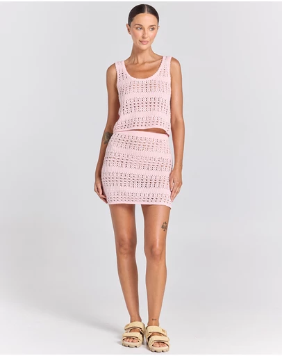 Poolside Paradiso - Maya Knit Sunrise Top - Pink