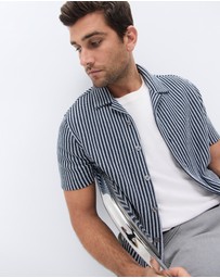 UNISON - Herringbone Stripe Button Thru