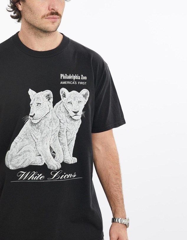 Vintage by The Real Deal - Pre Loved - Vintage 90s Philadelphia Zoo White Lions Wildlife Tee