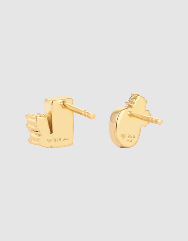 Elli Jewelry - Crystal Symphony Stud Earrings in Gold-Plated 925 Silver