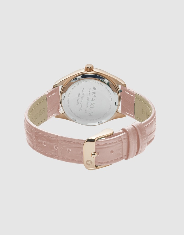 Maxum - Sydney - Rose Gold Tone Dial, Rose Gold Tone Case & Blush Leather Band