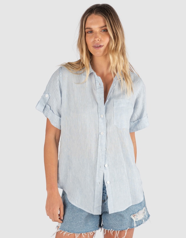 CAMIXA - FEBE Short Sleeve Linen shirt