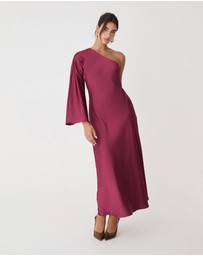Forcast - Cleo One Shoulder Satin Dress