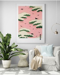 Inka Arthouse - Pink Clouds Japanese Art Print