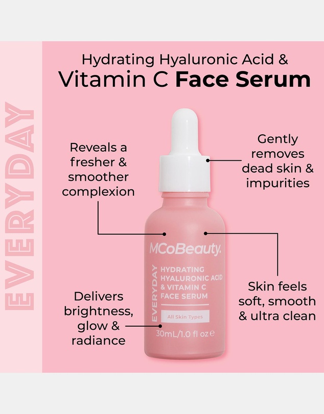 MCoBeauty - Everyday Hydrating Hyaluronic Acid & Vitamin C Face Serum 30ml
