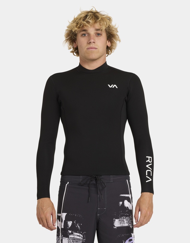 RVCA - Mens 2mm Balance Back Zip Long Sleeve Wetsuit Top