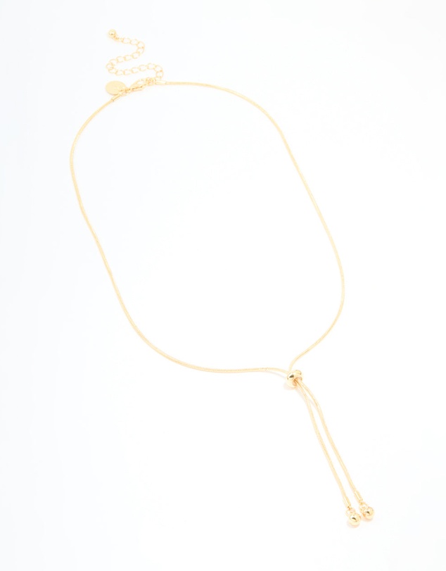 Lovisa - Gold Plated Adjustable Toggle Y-Necklace