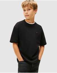 Tommy Hilfiger - Flag Embroidery Crew Neck T-Shirt - Teens