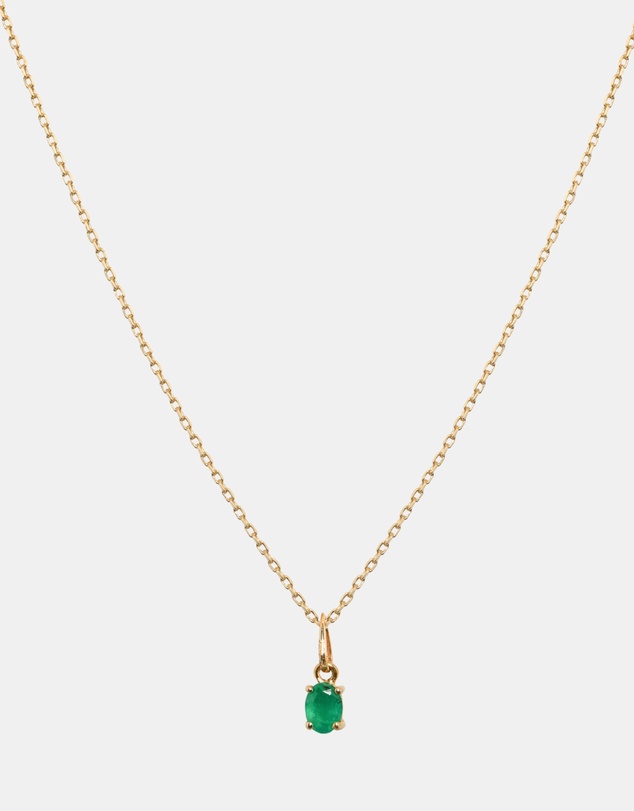 Luna Rae - Solid Gold - Emerald Necklace