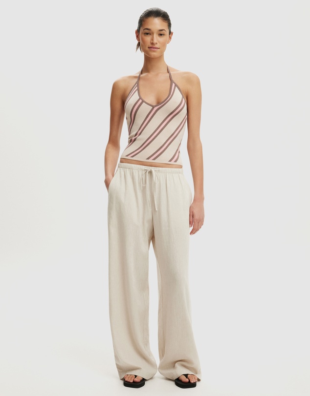 Cotton On - Contrast Bind Halter Knit Top