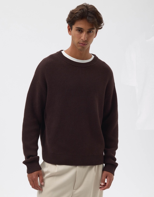 AERE - Organic Cotton Fisherman Rib Jumper