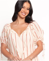 Petal & Pup - Carina Striped Playsuit - Red Stripe