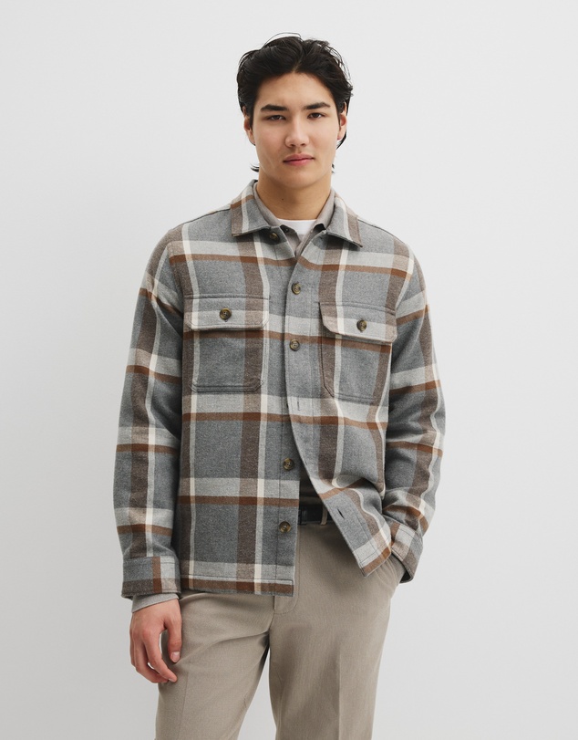 Country Road - Regular Fit Cotton Blend Check Overshirt