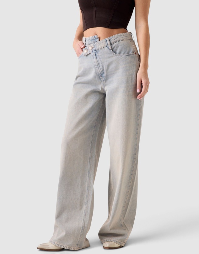 GUESS - High-Rise Gina Wide Leg Jeans