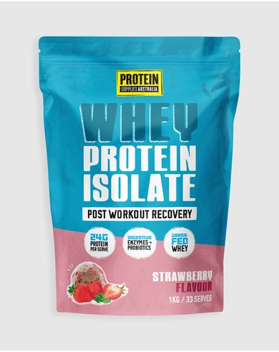 Protein Supplies Australia - Strawberry WPI (Whey Protein Isolate) - 1kg