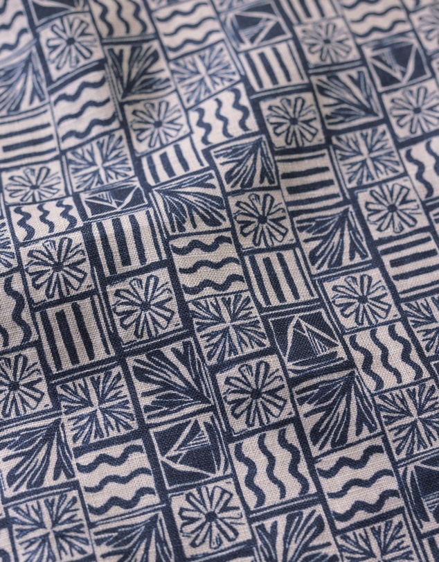 Seasalt - Seasalt Cornwall Navy Blue Heron Short Sleeve Shirt