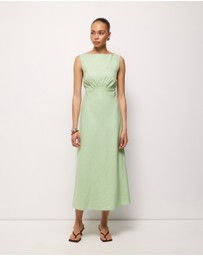 AERE - Amie Linen Midi Dress