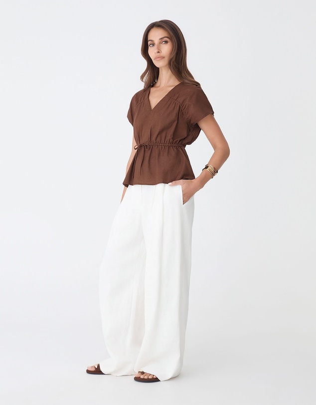 Forcast - Bronte Cotton Drawstring Top