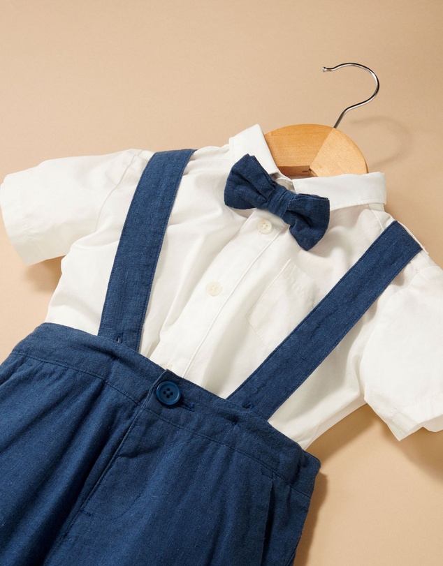 Purebaby - Classic Shirt & Overall Set - Babies-Kids