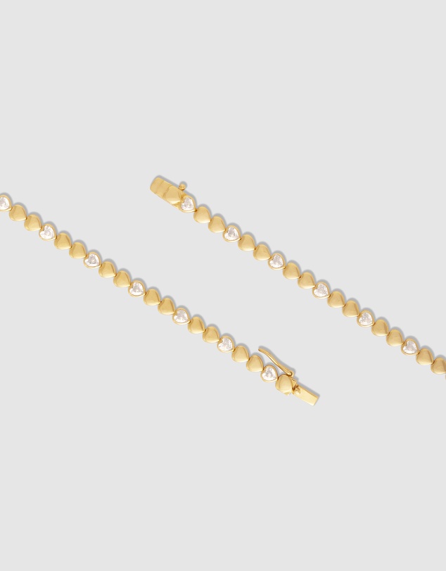 Wanderlust + Co - Multi Hearts 14K Gold Vermeil Bracelet