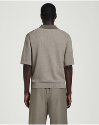 COS - Open-Knit Bouclé Polo Shirt