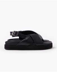 Walnut Melbourne - Mya Leather Slide