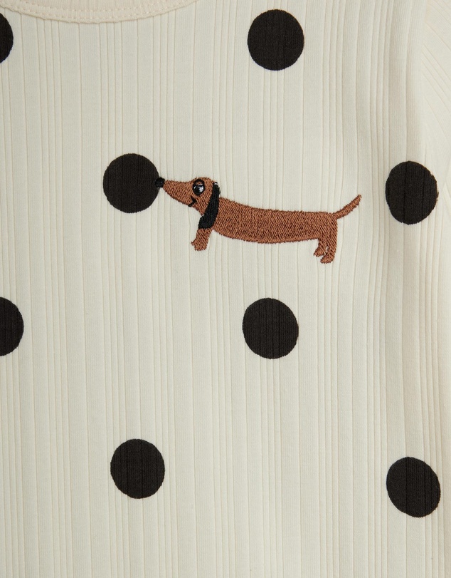 Mini Rodini - Dots Aop Dog SS Tee