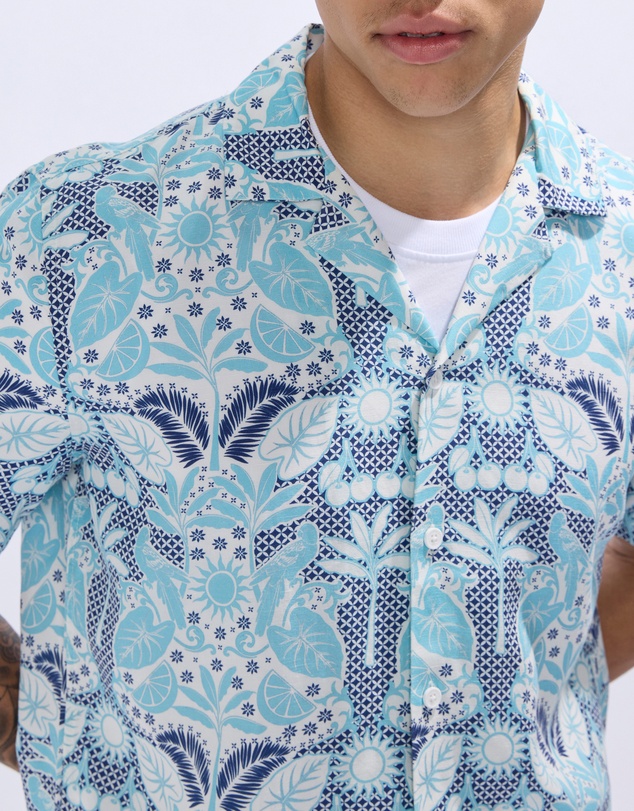 Marcs - Been A Tile Linen Blend Shirt