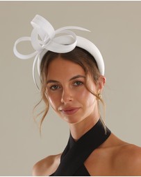 Morgan & Taylor - Mel Fascinator in White