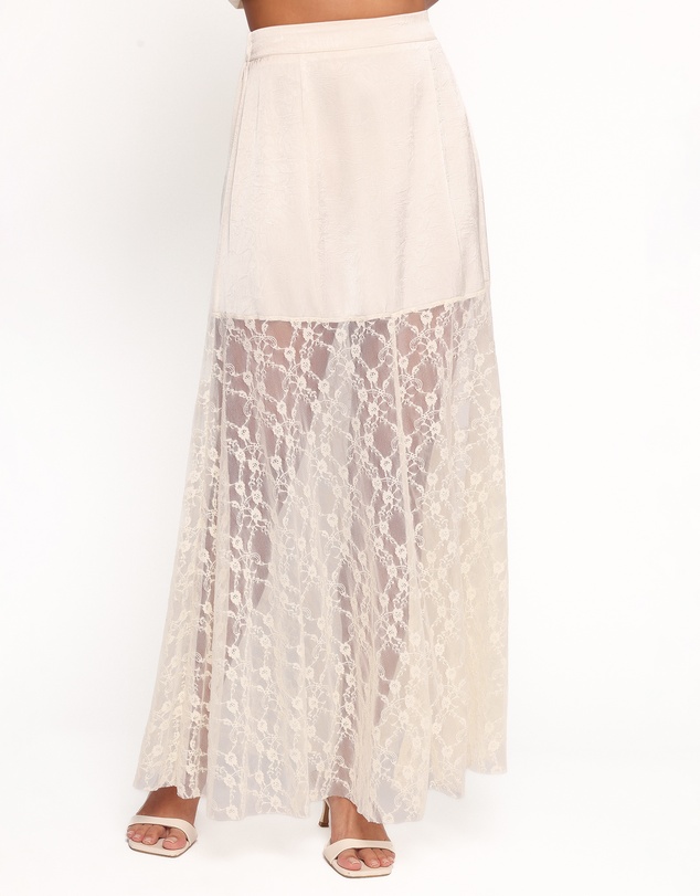 Petal & Pup - Chapel Lace Maxi Skirt - Cream