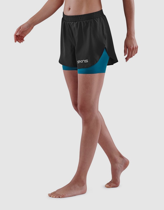 SKINS - SKINS Women's Series-3 Running/Gym X-Fit Shorts Activewear Black