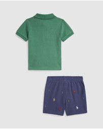 Polo Ralph Lauren - Mesh Polo Shirt & Shorts Set - ICONIC EXCLUSIVE - Babies