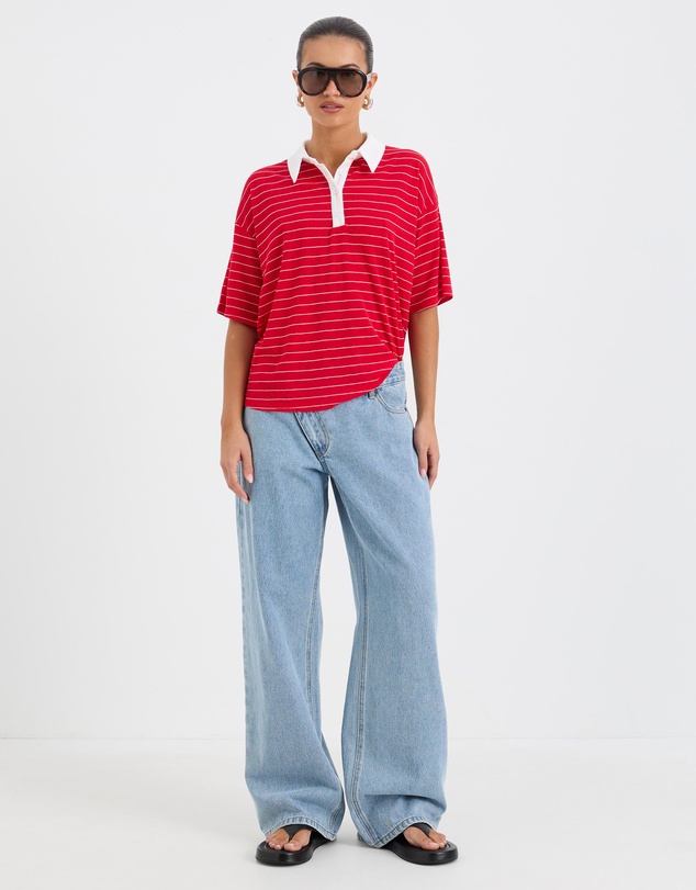 Calli - Estelle Stripe Polo Shirt