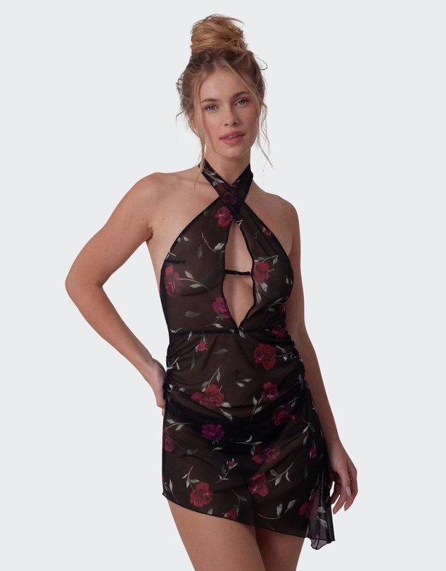 Bras N Things - Night Games Lust In Bloom Slip - Print Floral
