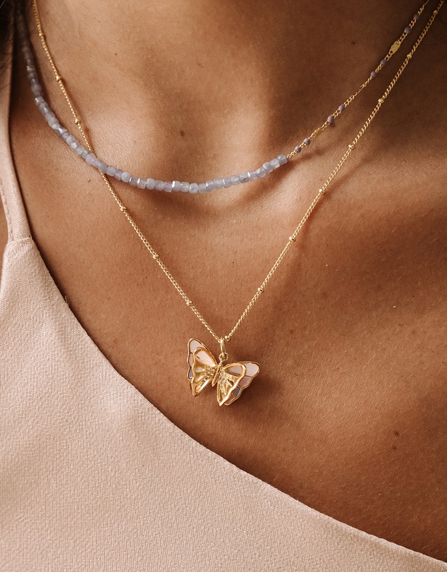 Wanderlust + Co - Tanzanite Lavender Gold Necklace