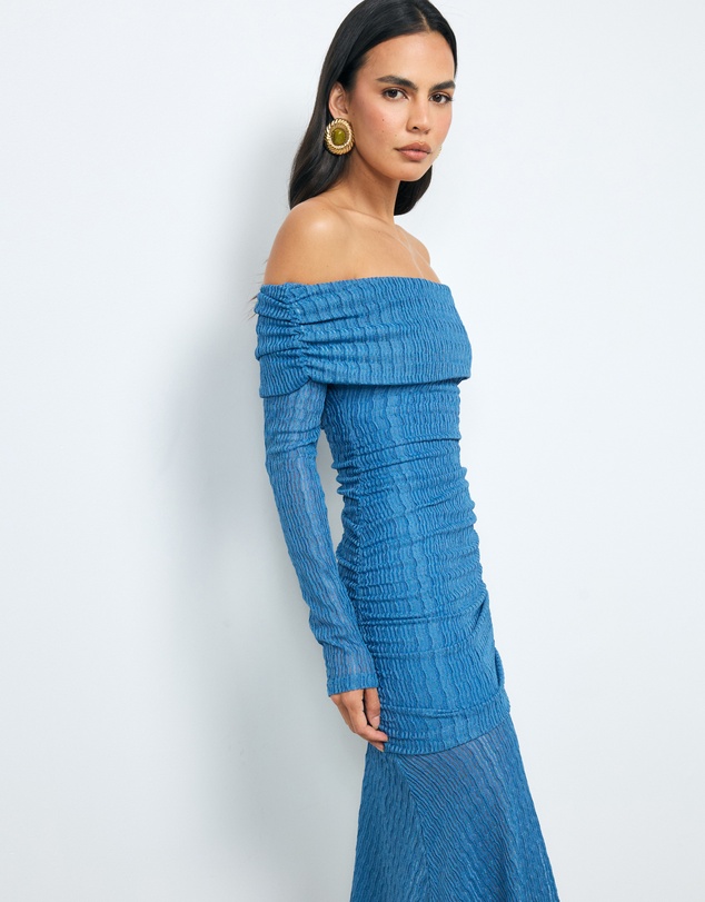 AERE - Valentina Off Shoulder Midi Dress