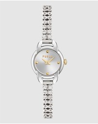 Furla - Mini Shape Silver-Tone with Crystals Bracelet Watch