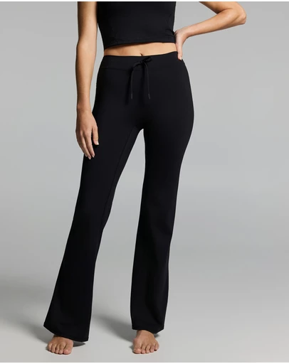 Rockwear - No Front Seam Tie Front Slim Flared Tights
