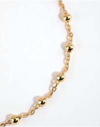 Lovisa - Gold Plated Sterling Silver Ball Chain Bracelet or Anklet