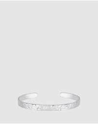 Kuzzoi - ICONIC EXCLUSIVE - Bracelet Beaten Massiv Bangle 925 Sterling Silver