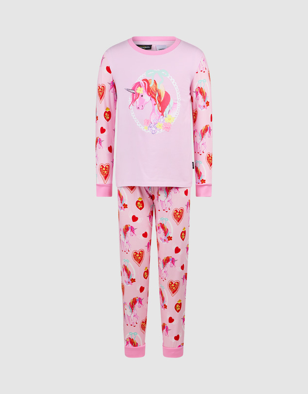 Rock Your Kid - Unicorn Hearts Long Sleeve Belle Sleep Set