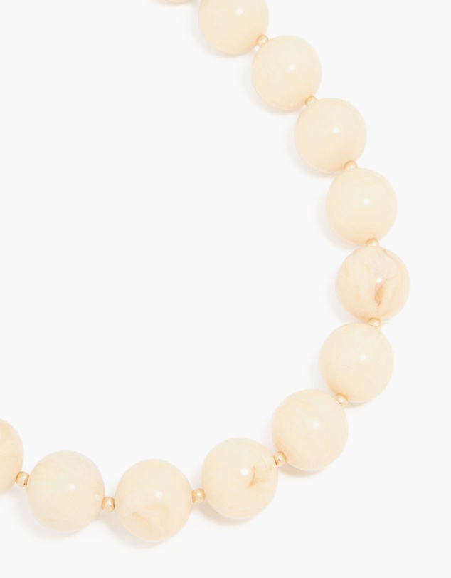 Lovisa - Gold Neutral Marble Beaded Necklace