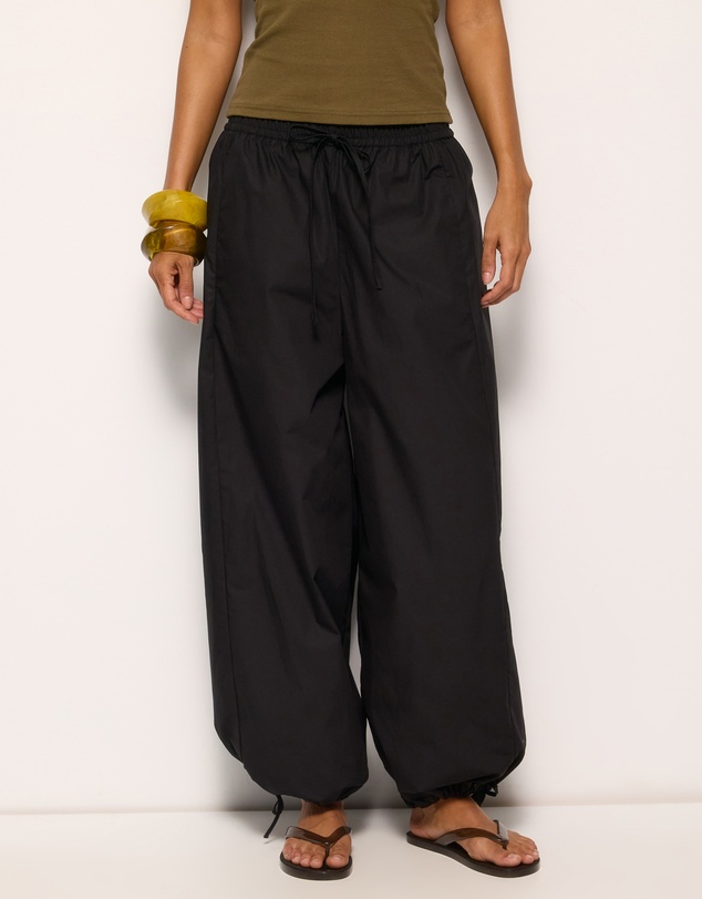 AERE - Ember Cotton Elasticated Barrel Leg Pants