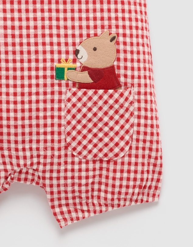 Purebaby - Gingham Romper-Kids-Babies