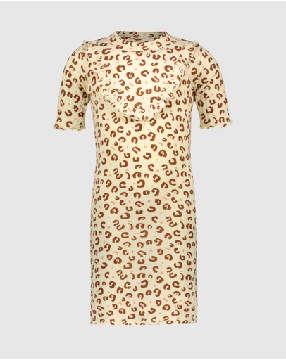 Like FLO - Fancy Rib Leopard Dress - Kids-Teens