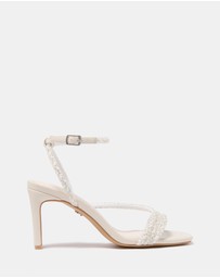 Forever New - Penelope Asymmetrical Pearl Trim Heels