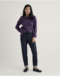 Seasalt - Seasalt Cornwall Blue Gwennol Jacquard Jersey Top