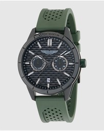 Aston Martin - HDL IP Black Bertelli Green Silicone Strap Watch